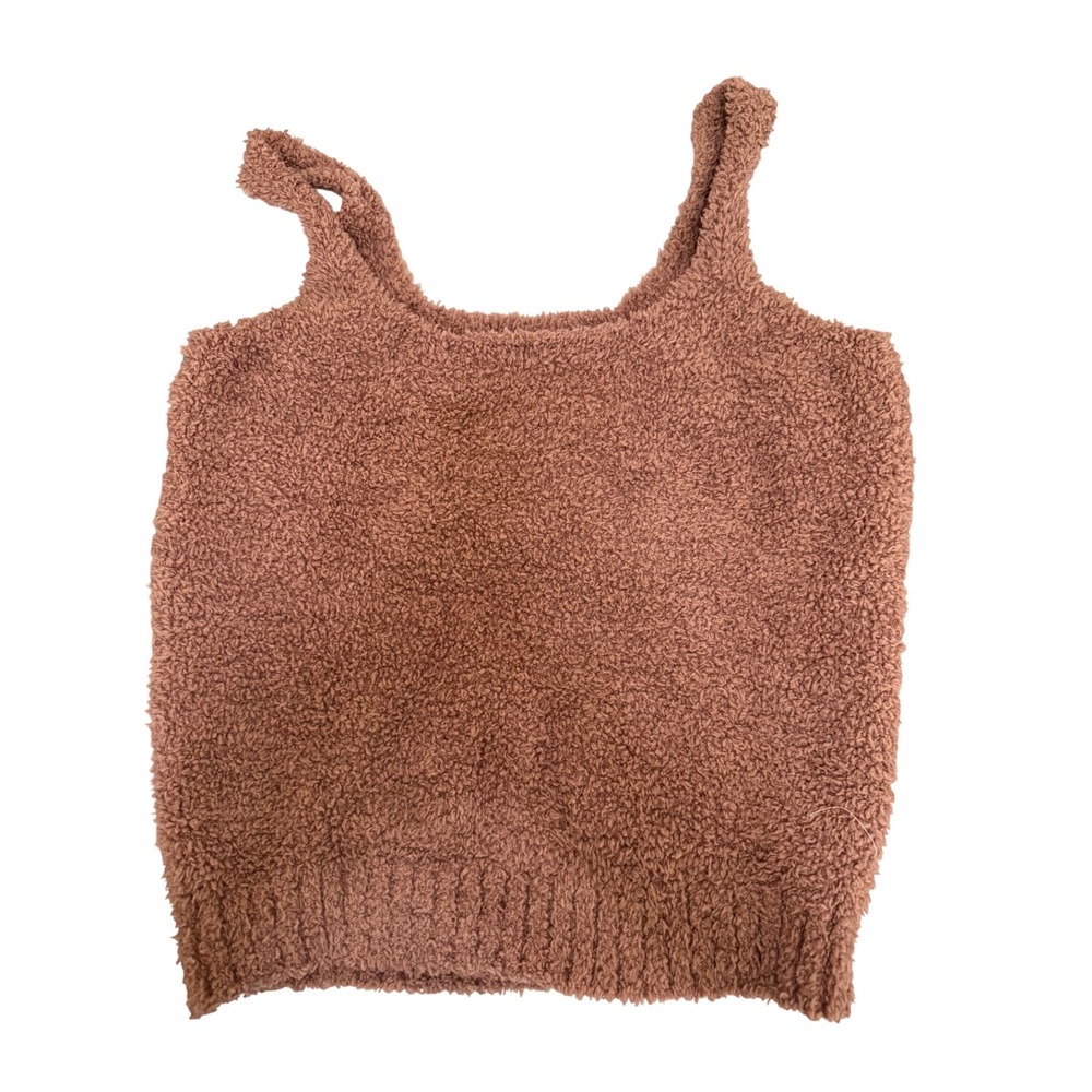 Skims Cozy Knit Tank Top Rose Clay Boucle Lounge Sleeveless 2X/3X